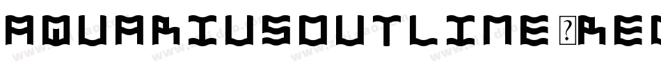 AquariusOutline-Regular DB字体转换